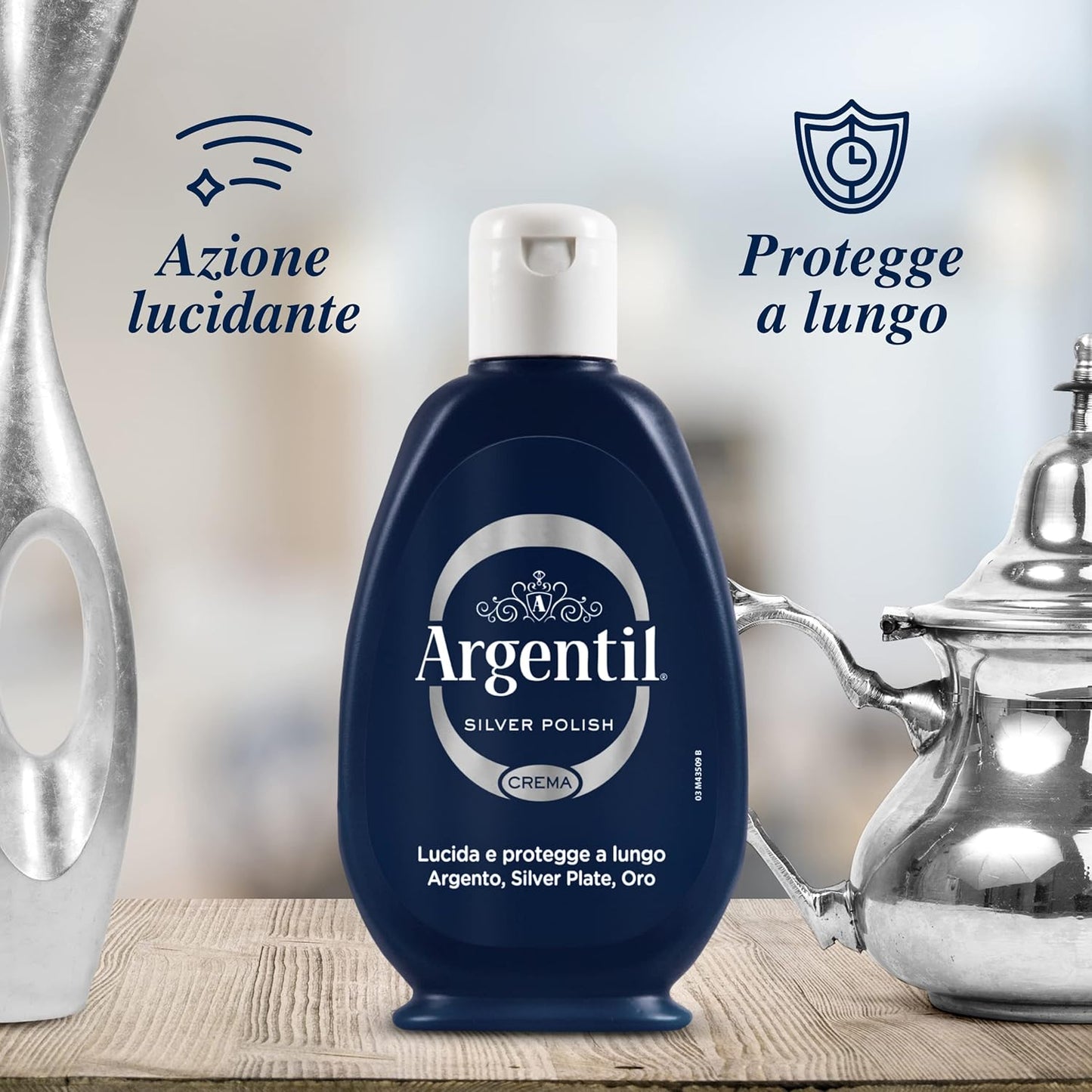 Argentil Crema Lucidante e Protettiva Argento & Silver Plate – Formula Anti-Ossidazione a Lunga Durata
