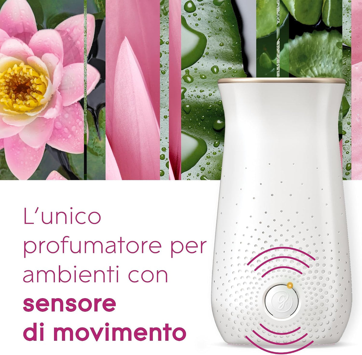 Glade Sense & Spray Relaxing Zen Diffusore Automatico Sensore Movimento – Kit Completo Ricarica 18ml e Batterie AA Included