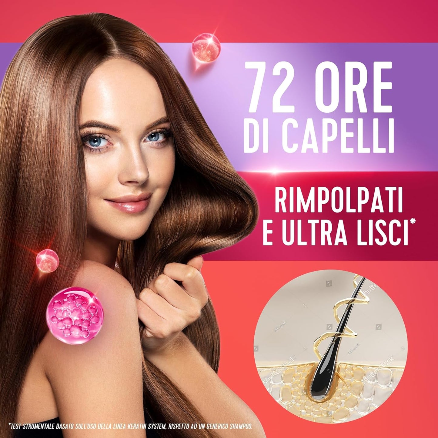 Sunsilk Balsamo Keratin System 180ml | Effetto Ultra Liscio e Rimpolpato 72h | Formula con 8% Complex Cheratina