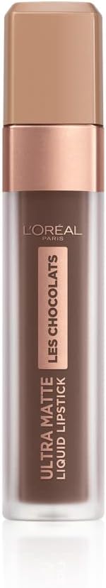 L'Oréal Paris Infaillible Les Chocolats Tinta Labbra Ultra Opaca Lunga Tenuta – Rossetto Liquido Matte Anti-Sbavatura Profumato al Cioccolato con Applicatore di Precisione a Goccia