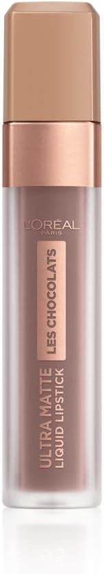 L'Oréal Paris Infaillible Les Chocolats Tinta Labbra Ultra Opaca Lunga Tenuta – Rossetto Liquido Matte Anti-Sbavatura Profumato al Cioccolato con Applicatore di Precisione a Goccia