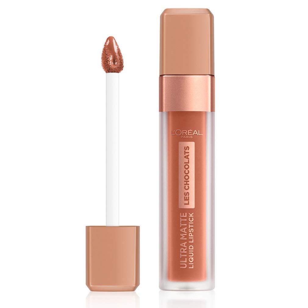 L'Oréal Paris Infaillible Les Chocolats Tinta Labbra Ultra Opaca Lunga Tenuta – Rossetto Liquido Matte Anti-Sbavatura Profumato al Cioccolato con Applicatore di Precisione a Goccia