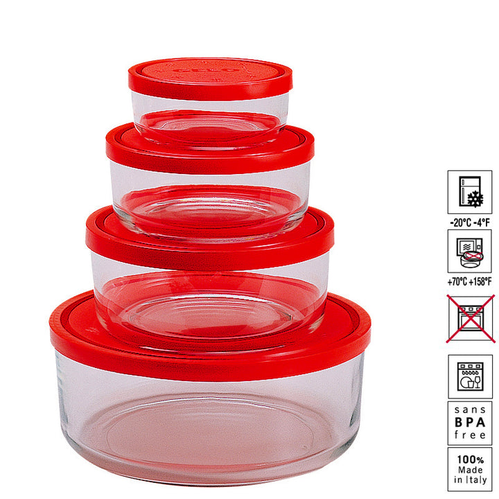 Bormioli Rocco Gelo Box Set 4 Contenitori in Vetro con Coperchio – La Soluzione Definitiva per la Conservazione degli Alimenti