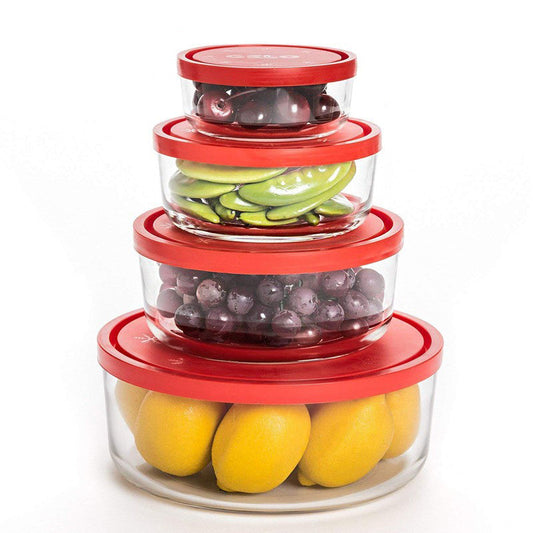 Bormioli Rocco Gelo Box Set 4 Contenitori in Vetro con Coperchio – La Soluzione Definitiva per la Conservazione degli Alimenti