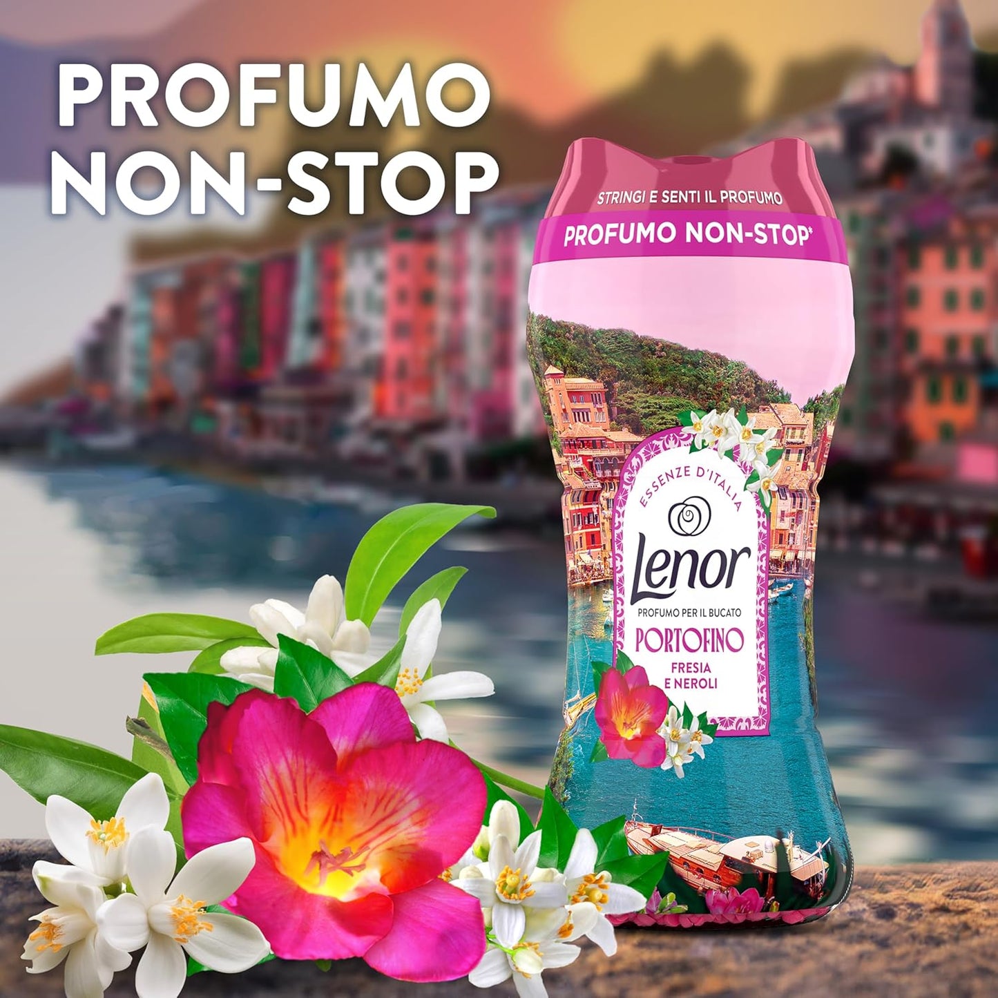 Lenor Portofino Profumatore Bucato in Perle 195g – Intensificatore di Profumo Fresia e Neroli