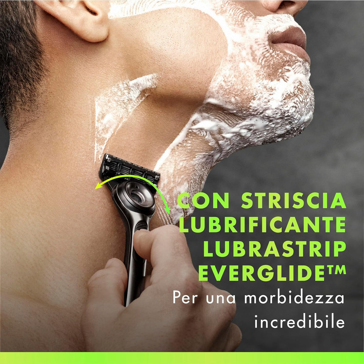 Gillette Labs Face Lamette di Ricambio Rasoio Uomo Pacco Risparmio 7 Testine – 5 Lame d'Eccellenza e Lubrastrip Everglide™