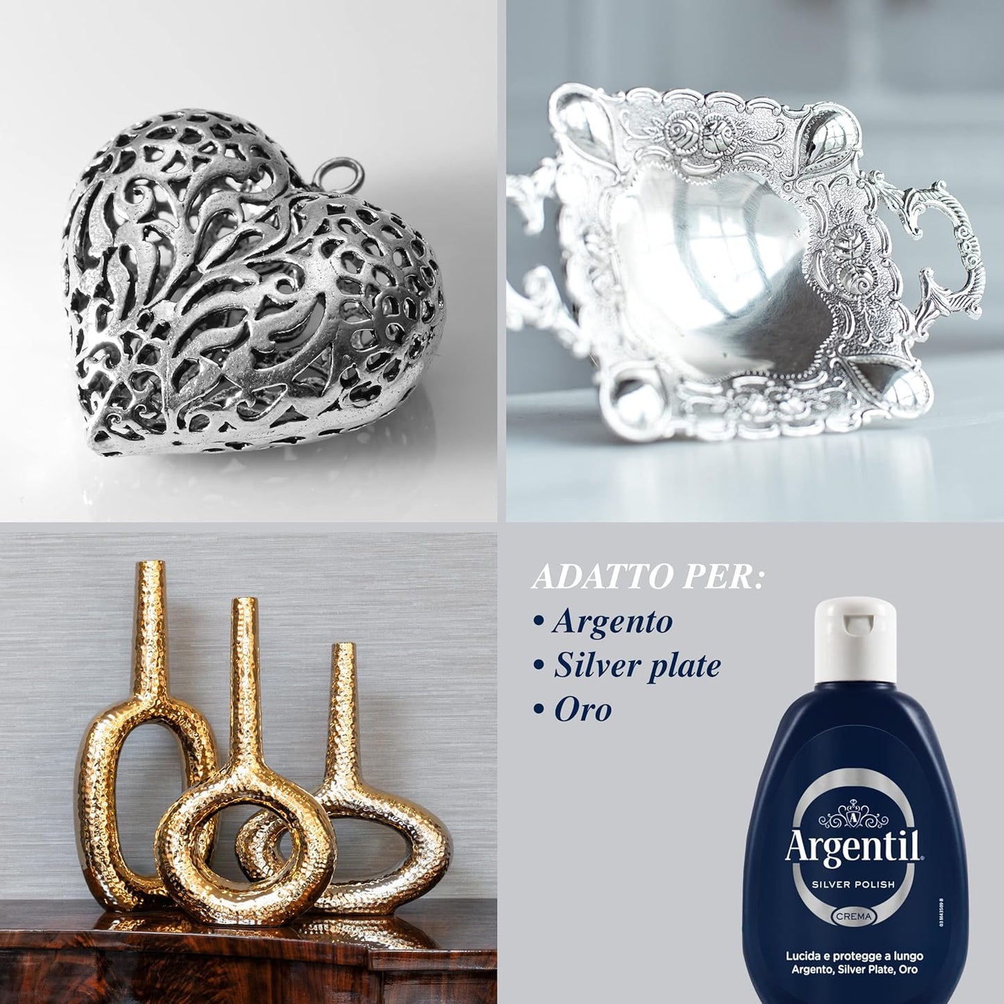 Argentil Crema Lucidante e Protettiva Argento & Silver Plate – Formula Anti-Ossidazione a Lunga Durata