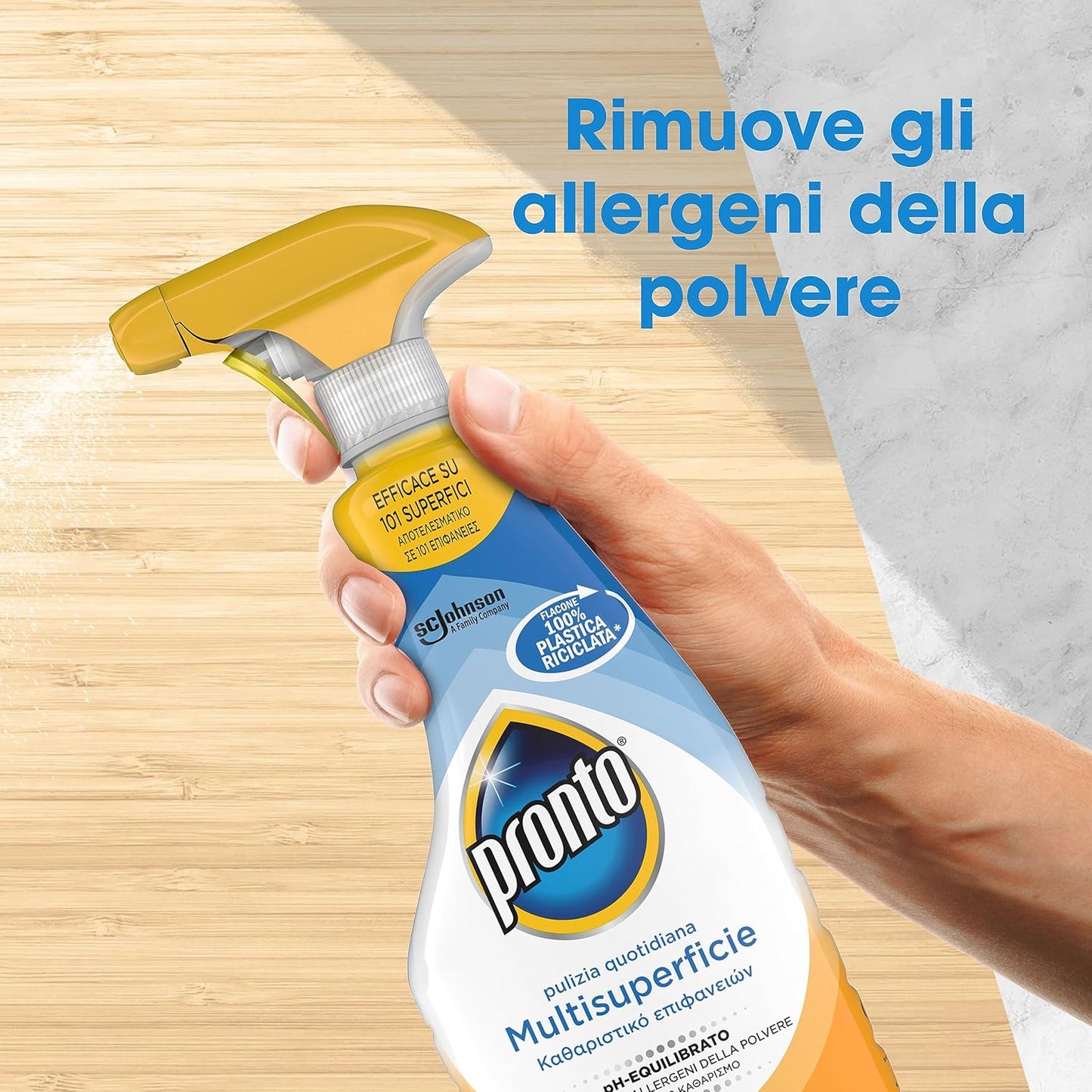 Pronto Multisuperficie 500ml – Detergente Multiuso pH-Balanced – Rimuove 3X Polvere e Impronte – Sicuro su 101 Superfici