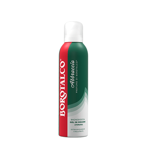 Borotalco Abbraccio Bagnodoccia Gel in Mousse 200 ml | Profumo di Borotalco Originale | Mousse Concentrata Extra Avvolgente | Effetto Vellutante