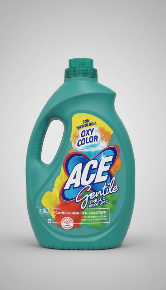 ACE Gentile Fresco Profumo 2.3 Litri | Candeggina Delicata per Capi Colorati e Delicati | Tecnologia Oxy-Color Igienizzante