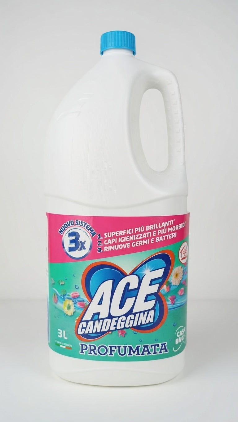 ACE Candeggina Profumata 3 Litri | Nuova Formula Proteggi Fibra | Igiene Profonda per Casa e Bucato