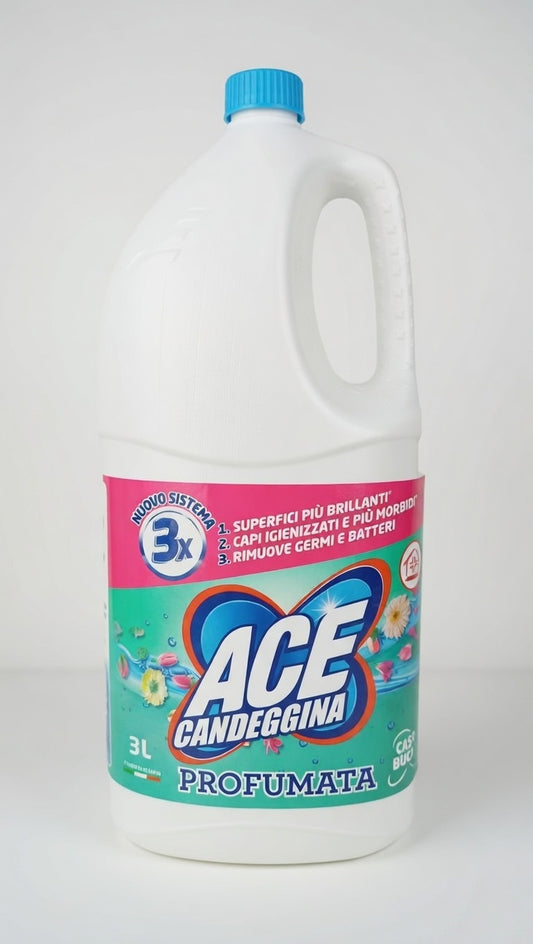 ACE Candeggina Profumata 3 Litri | Nuova Formula Proteggi Fibra | Igiene Profonda per Casa e Bucato