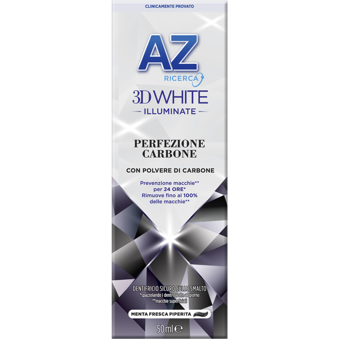 AZ 3DWhite Illuminate Carbone – Dentifricio Sbiancante & Protezione Antimacchia 24h – 50 ml