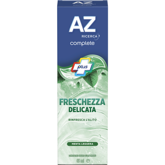 AZ Complete Freschezza Delicata Dentifricio Menta Leggera 65ml – Protezione Carie Integrata e Azione Lucidante Smalto