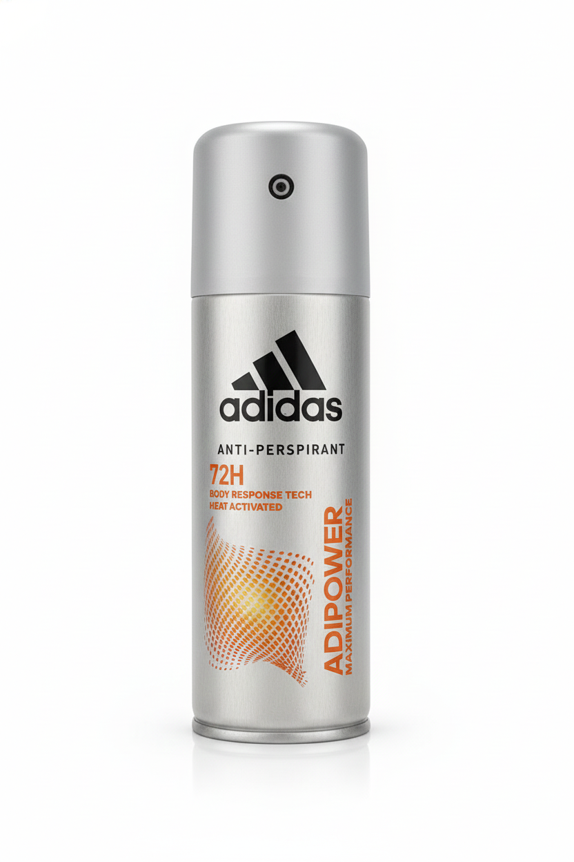 Adidas Adipower Anti-Perspirant Spray Uomo 150ml – Protezione 72H – Body Response Tech Attivata dal Calore – Performance Maximum