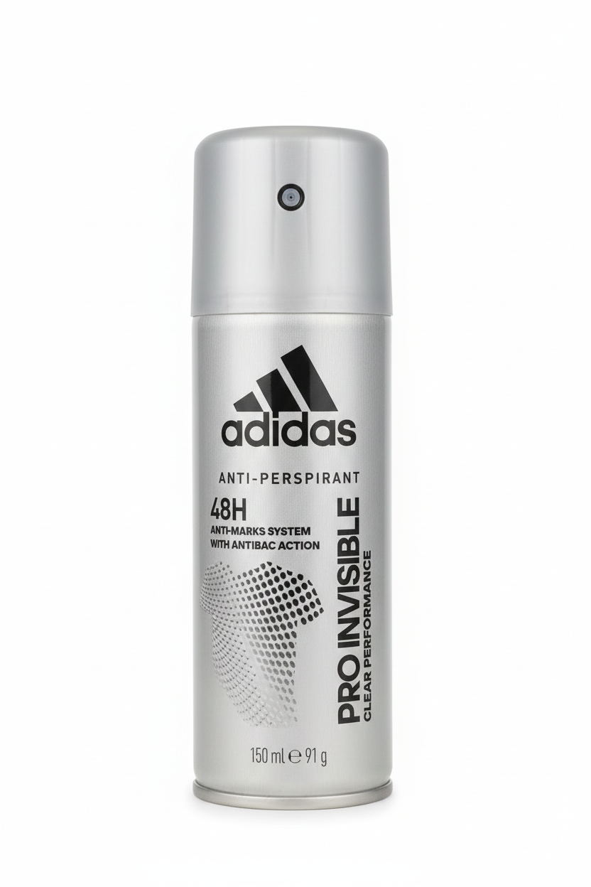 Adidas Pro Invisible Anti-Perspirant Spray Uomo 150ml – Protezione 48h Anti-Macchie & Antibatterica – Clear Performance
