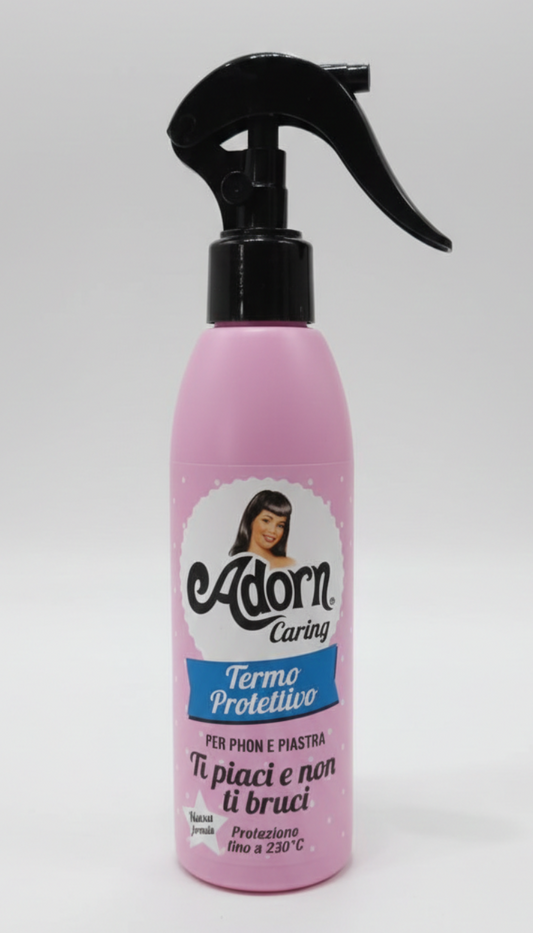 Adorn Caring Spray Termo Protettivo 200ml | Protezione fino a 230°C | Per Phon, Piastra e Ferro | Capelli Sani e Brillanti