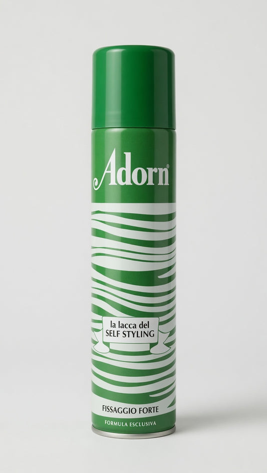 Adorn Lacca Self Styling Fissaggio Forte 200ml – Formula Modellante Volumizzante per Acconciature Fai-da-Te