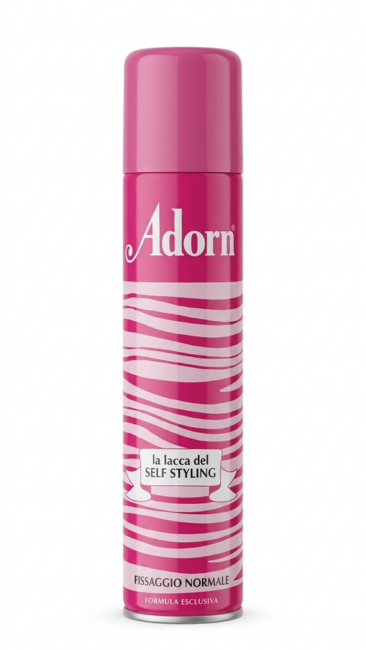 Adorn Lacca del Self Styling Fissaggio Normale 200 ml – Formula Esclusiva per Acconciature Morbide e Naturali – Non Appiccica e Asciuga in Pochi Secondi