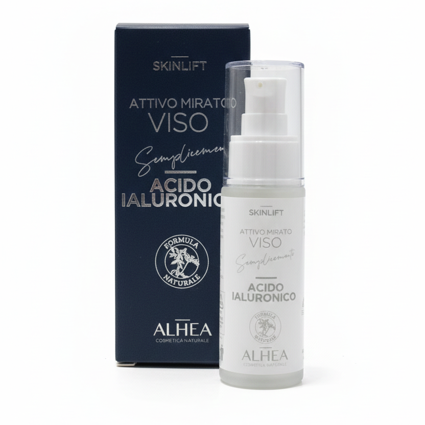 ALHEA SKINLIFT Siero Viso Acido Ialuronico Puro 30ml | Trattamento Ultra Idratante e Anti-Età Profondo | Effetto Liftante e Tensore Immediato | Formula Naturale Made in Italy