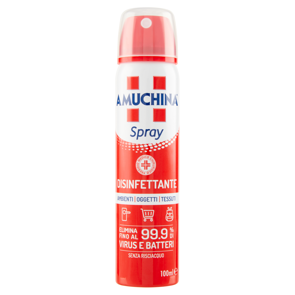 Amuchina Spray Disinfettante 100ml PMC igienizzante superfici oggetti tessuti senza risciacquo