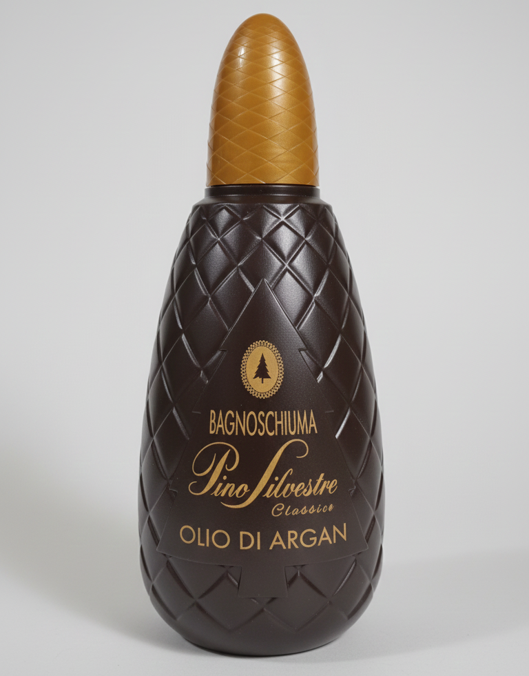Pino Silvestre Bagnoschiuma 1 Litro Maxi Formato | 4 Fragranze: Argan, Latte, Muschio Bianco, Black Musk | Pelle Morbida e Idratata | Formato Famiglia