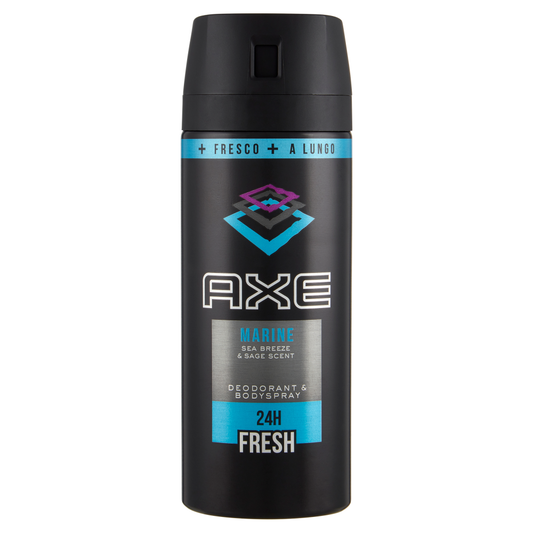 Axe Marine Deodorant & Bodyspray 150ml – Fragranza Sea Breeze & Sage – Doppia Azione Freschezza Marina Lunga Durata