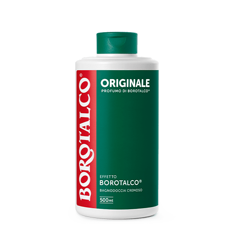 Borotalco Nuovo Bagnodoccia Originale 500 ml | Formula Cremosa Effetto Borotalco | Rispetta il pH della Pelle | Flacone 100% Plastica Riciclata