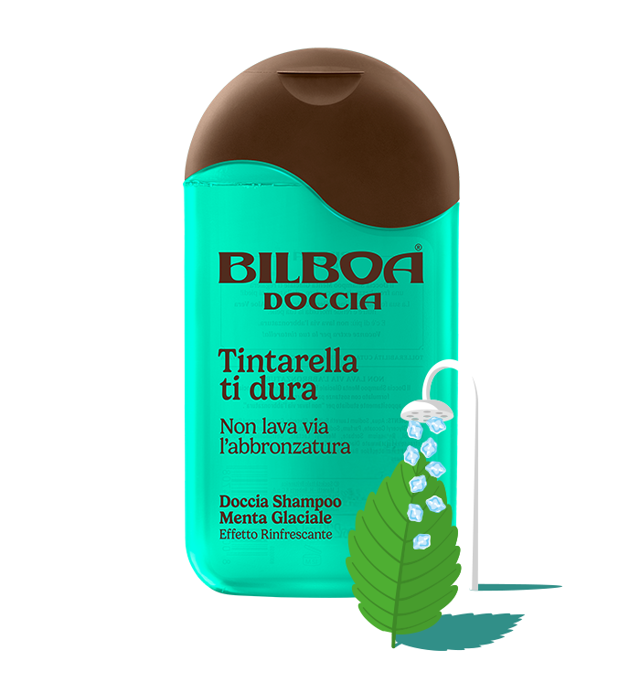 Bilboa Doccia Shampoo Menta Glaciale 220 ml | Effetto Rinfrescante Estremo | Non Lava Via l'Abbronzatura | Con Aloe Vera Rigenerante