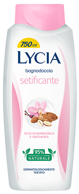 Lycia Bagnodoccia Setificante con Orchidea e Olio di Mandorla, pelle morbida e vellutata come seta