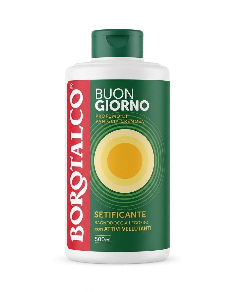 Borotalco bagnodoccia Buongiorno Vaniglia 500ml setificante attivi vellutanti pelle morbida profumata
