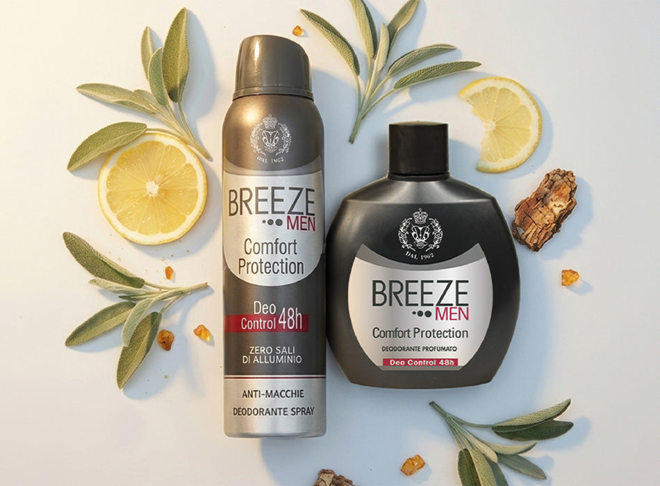 Breeze Men Comfort Protection Deodorante Squeeze – Deo Control 48h Senza Gas (100 ml)