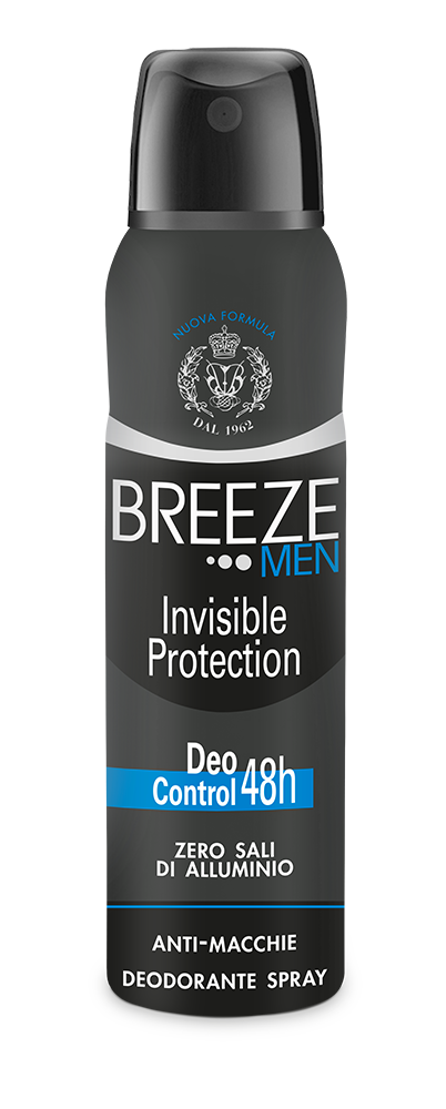 Breeze Deodorante Spray 150ml | 0% Sali di Alluminio | Efficacia 48 Ore Anti-Macchia | Formula Pelle Sensibile | Varie Profumazioni