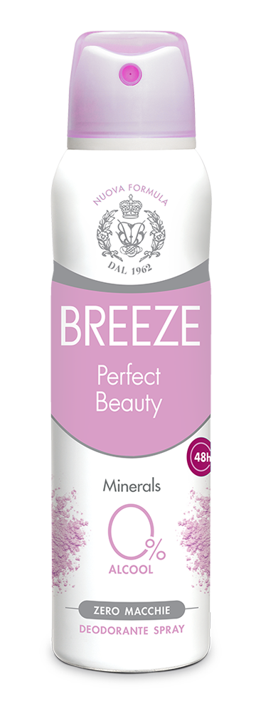 Breeze Deodorante Spray 150ml | 0% Sali di Alluminio | Efficacia 48 Ore Anti-Macchia | Formula Pelle Sensibile | Varie Profumazioni
