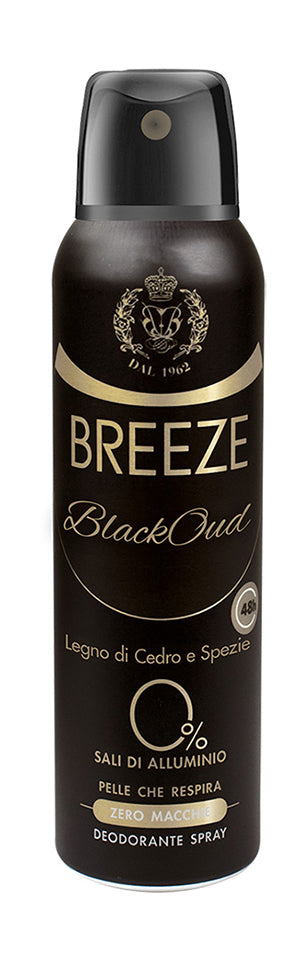 Breeze Deodorante Spray 150ml | 0% Sali di Alluminio | Efficacia 48 Ore Anti-Macchia | Formula Pelle Sensibile | Varie Profumazioni