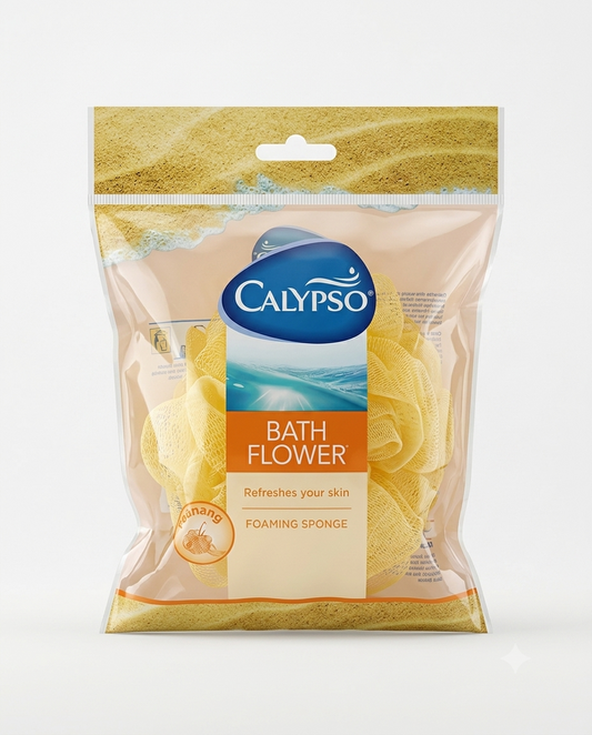 Spontex Calypso Bath Flower Spugna Corpo, spugna doccia in fibra anallergica e ipoallergenica, dermatologicamente testata, crea una schiuma ricca e offre una detersione delicata e piacevole per la pelle.