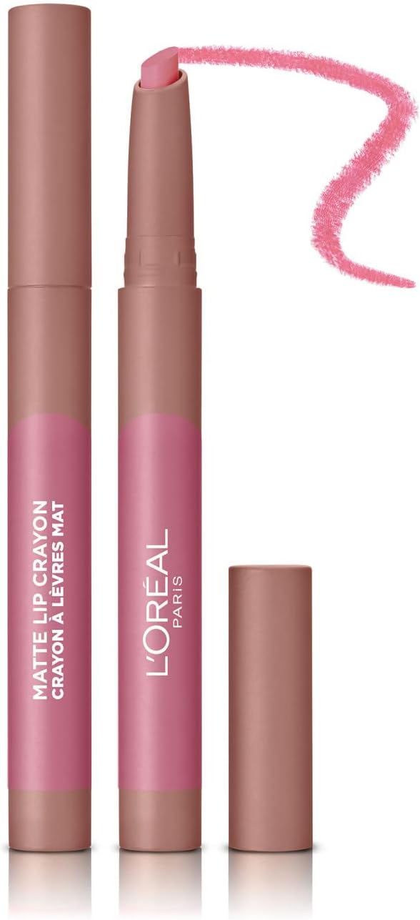 L'Oréal Paris Matte Crayon Rossetto Matitone – Finish Ultra Opaco e Comfort Estremo – Formula Waterproof No-Transfer con Olio di Jojoba e Vitamine per Labbra Definite 24H
