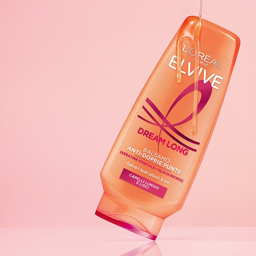 L'Oréal Paris Elvive Dream Long Balsamo Anti-Doppie Punte 250 ml Keratina Vegetale e Olio di Ricino – Riparazione Capelli Lunghi Danneggiati
