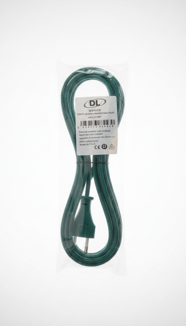 Cavo Alimentazione per Folletto VK140 - VK150 | Lunghezza 7 Metri | Cavo Elettrico Adattabile M140 | Connettore Presa Presfusa di Sicurezza | Ricambio Rinforzato per Aspirapolvere Vorwerk