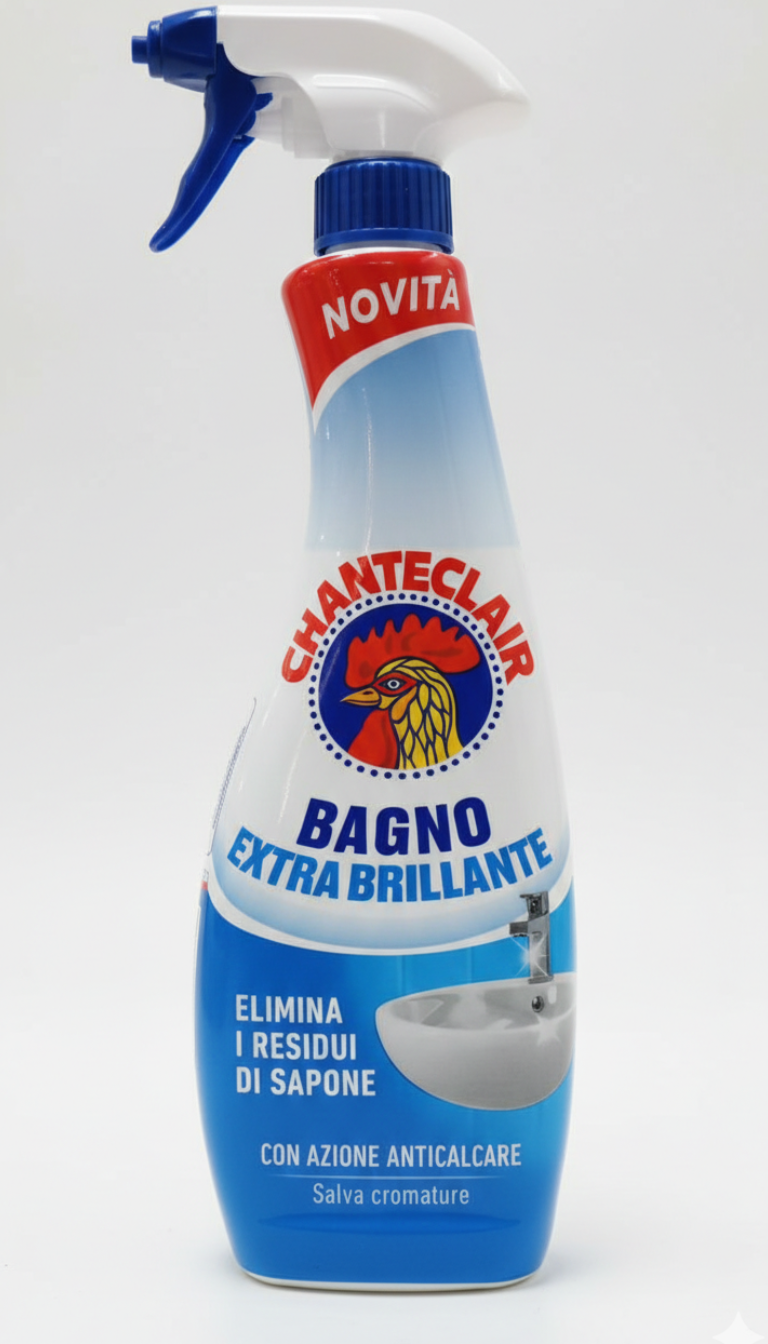 Chanteclair Forza & Igiene Bagno 625ml – Spray Doppia Azione Anticalcare & Igienizzante – Salva-Cromature