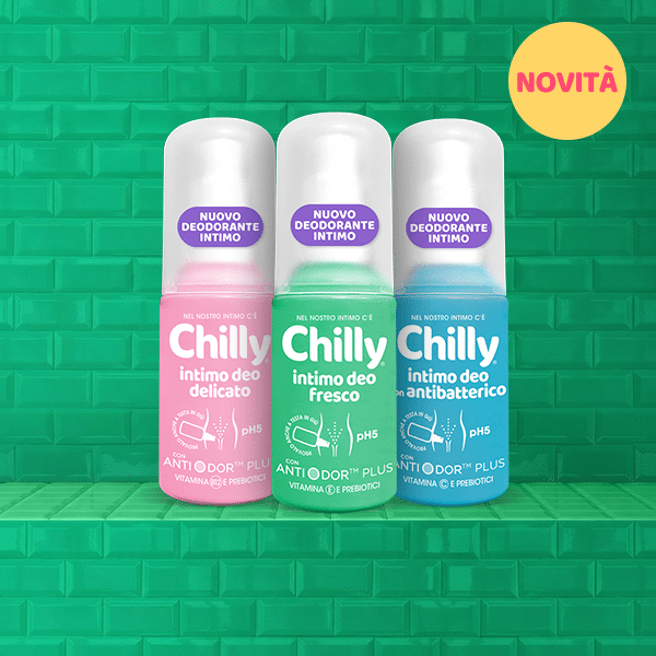 Chilly Intimo Deo Fresco Spray 35 ml – Deodorante Intimo con Vitamina E e Prebiotici – pH 5, Formula Idratante Senza Gas e Alcol