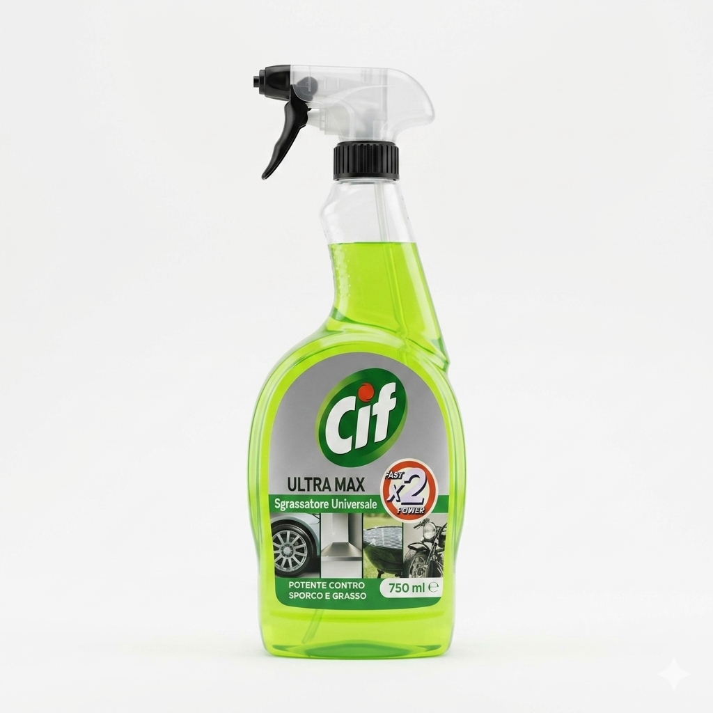 Cif Ultra Max Green 750ml sgrassatore universale potente 2X contro sporco e grasso per casa cucina