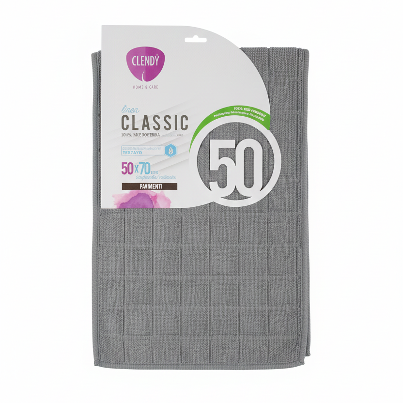 Clendy Panno Pavimenti Classic in Microfibra XL 50x70 cm – 100% Microfibra Premium Anti-Aloni – Per Marmo, Parquet e Gres