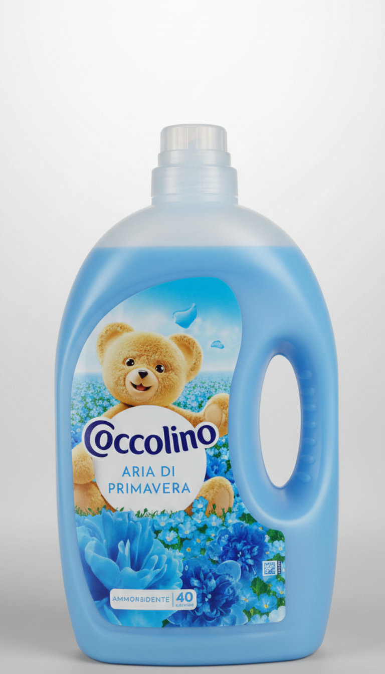 Coccolino Ammorbidente Diluito Aria di Primavera | Formato Convenienza 3 Litri | 40 Lavaggi | Formula Ipoallergenica | Freschezza Fiorita a Lunga Durata | Dermatologicamente Testato | Protezione Fibre