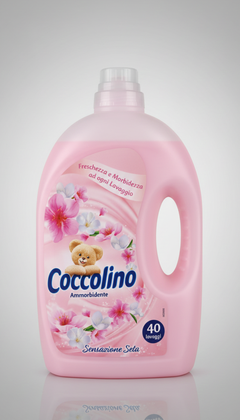 Coccolino Ammorbidente Sensazione Seta 3 Litri – Formato Convenienza 40 Lavaggi – Formula Levigante Fibre e Lucentezza Vellutata – Qualità Professionale Unilever