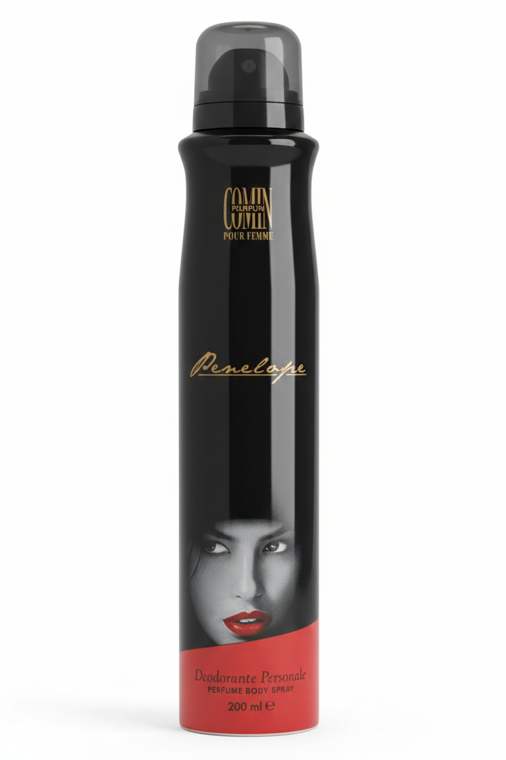 Comin Parfum Penelope Deodorante Personale Corpo 200ml | Body Spray Donna | Fragranza Femminile a Lunga Durata | Deodorant pour Femme | Made in Italy