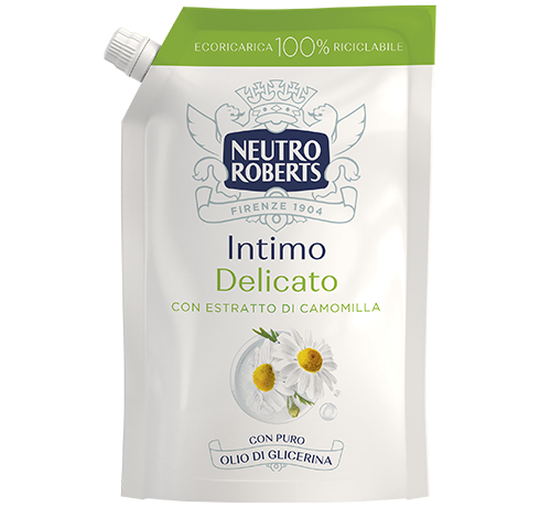 Neutro Roberts Intimo ecoRicarica 400 ml – Puro Olio di Glicerina e pH Fisiologico – Disponibile in Camomilla Delicato o Timo Antibatterico