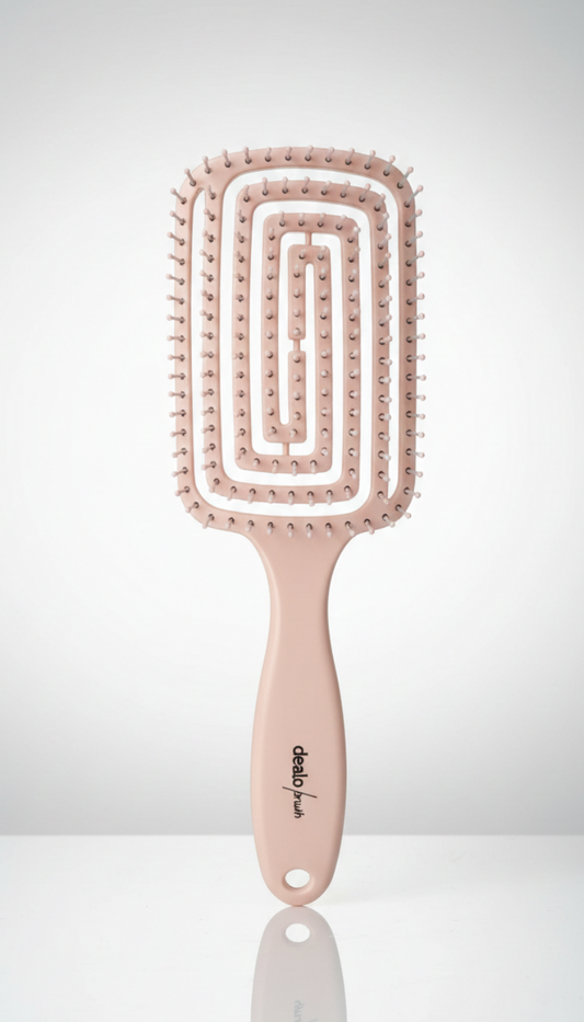 Dealo Spazzola Aquapro, spazzola professionale districante e massaggiante con asciugatura rapida e ventilata, ideale per capelli bagnati e asciutti, aiuta a ridurre la rottura.
