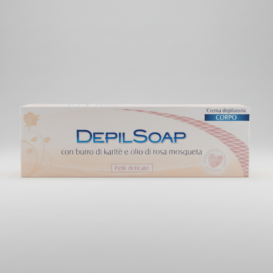DepilSoap Crema Depilatoria Corpo 150ml – Pelli Normali – Con Acido Ialuronico e Avocado – Senza Ammoniaca – Rapida ed Efficace
