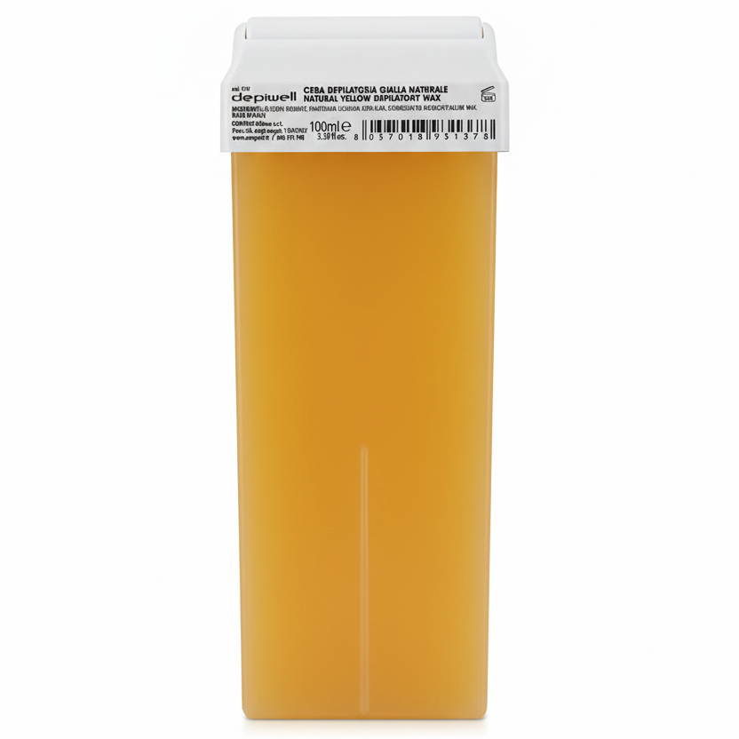Depiwell Ricarica Rullo 100ml | Cera Liposolubile Naturale al Miele | Epilazione Professionale Made in Italy | Alta Aderenza